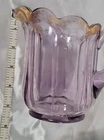 Depression Glass Amethyst W/Gold Trim 5 inches Tall