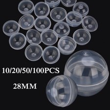 10Pcs Transparent PP Vending Machine Empty Round Toy Capsules 28mm Diameter