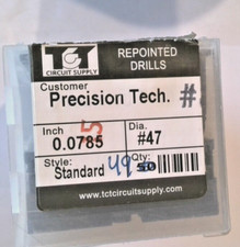 TCT REPOINTED DRILLS SLOT 47 0.0785" DIA 0.343" FLUTE LOT OF 46