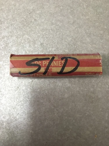 1951 D Lincoln Wheat Cent Pennies ~ Circulated ~ Full Roll of 50 ~ G - XF