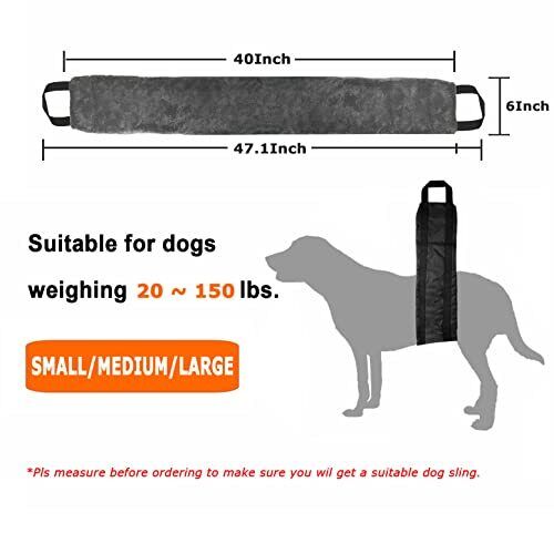 Hunde Lift Geschirr für Hinterbeine - 20-150 lbs Bequeme Schlinge für Hinterbein Hi... - Bild 2 von 6