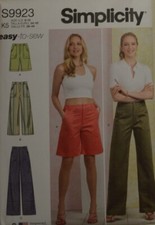 Simplicity- 9923 - Misses' Pants In Two Lengths And Shorts