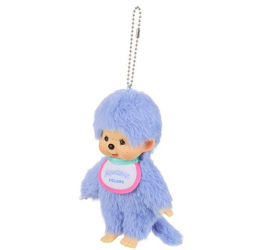 Monchhichi COLORS Maskottchen Schlüsselanhänger blau 203369 H 13,5 x B 8,5 x T 5,5 cm JAPAN NEU - Bild 8 von 12