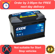 EB741 EXIDE Excell Car Battery 096R Type 3 Years Warranty