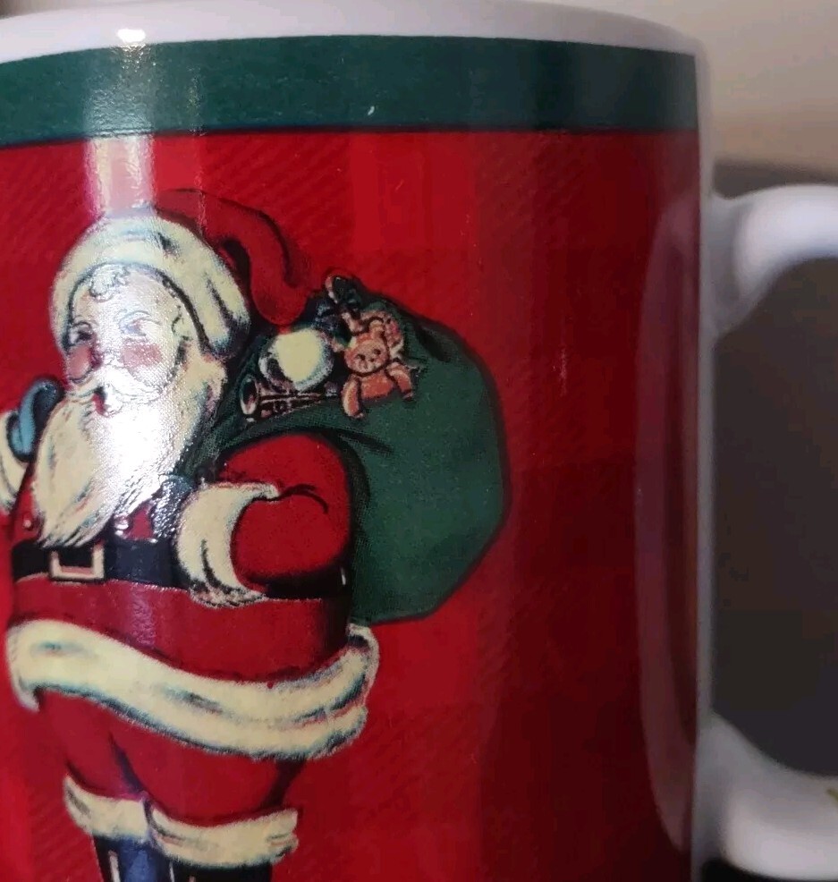 Santa Stoneware Christmas Mug Coffee Cup Set of 4 | eBay