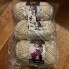  3 Pack Lion Brand Yarn 135-099L Hometown Bulky Yarn, Los Angeles Tan