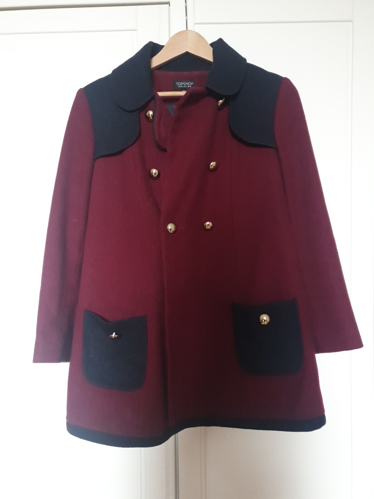 Ladies Topshop Military Style Jacket Size 10