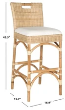 Safavieh FREMONT BARSTOOL, Reduced Price 2172746108 FOX6532A