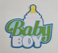 Baby Boy Title. Scrapbook, Card making Paper Piecing