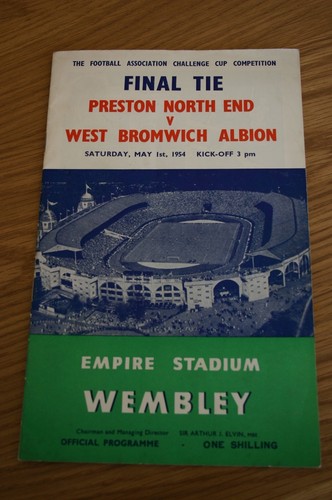 Preston North End v WBA 1954 FA Cup Final Programme and Ticket - Picture 2 of 11