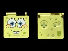 GBA SP Game Boy Advance SP Housing Shell GLASS Screen Lens Spongebob Yellow