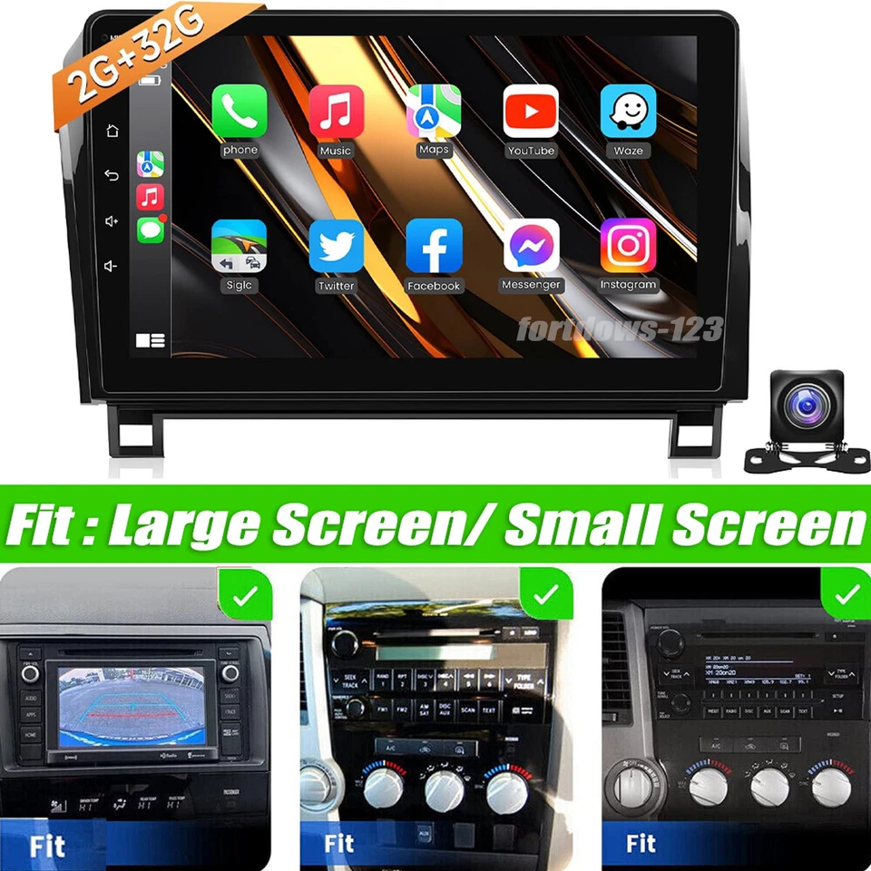 Android13 Car Stereo GPS Navi CarPlay Radio JBL 2+32GFor Toyota Tundra & Sequoia - Image 2 of 4