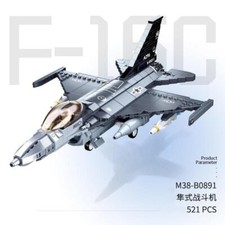 521pcs Military Fighter Plane Building Blocks Model Educational Toy for Kids