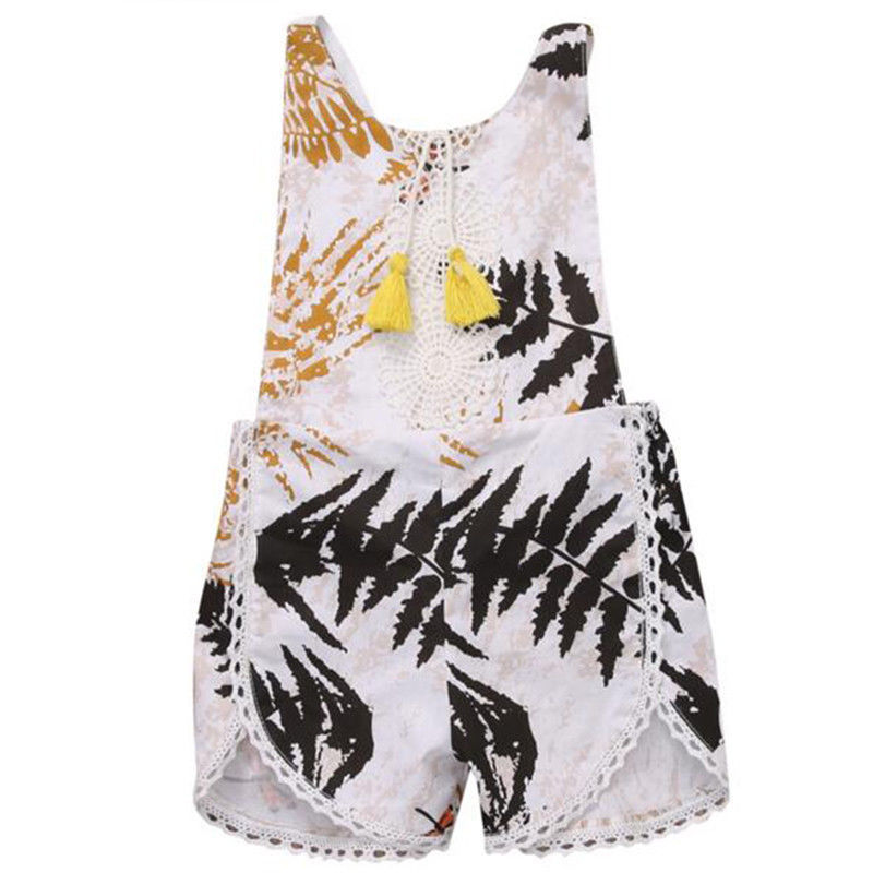 NEW Boutique Baby Girls Black White Tassel Romper Sunsuit 0-3 Months