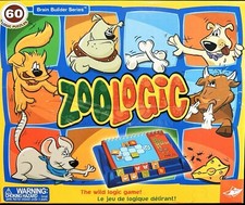 NEW-ZOOLOGIC BRAIN BUILDER BOARD GAME 60 PUZZ...
