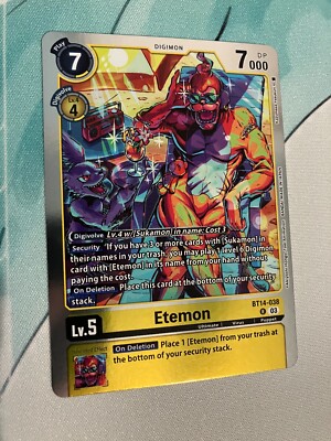 Etemon BT14-038 R Digimon CCG | Blast Ace Near Mint