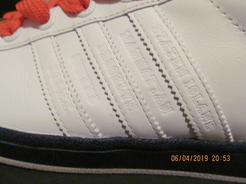 ππ Adidas Superstar "35Th Anniversary βI Love Ny" Wht/Royal Blue/Orange Sz13 - Picture 8 of 11