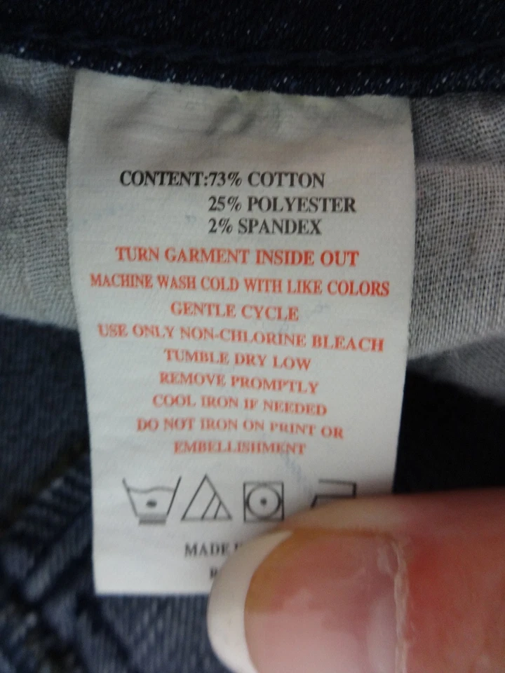 SEAN JOHN ЖЕНЩИН ФАБРИКИ ВЫЦВЕТШИЙ УЗКИЕ ДЖИНСОВОЙ ТКАНИ ЗАНИЖЕННОЙ ДЖИНСЫ РАЗМЕР 6/28 - Изображение 4 из 4