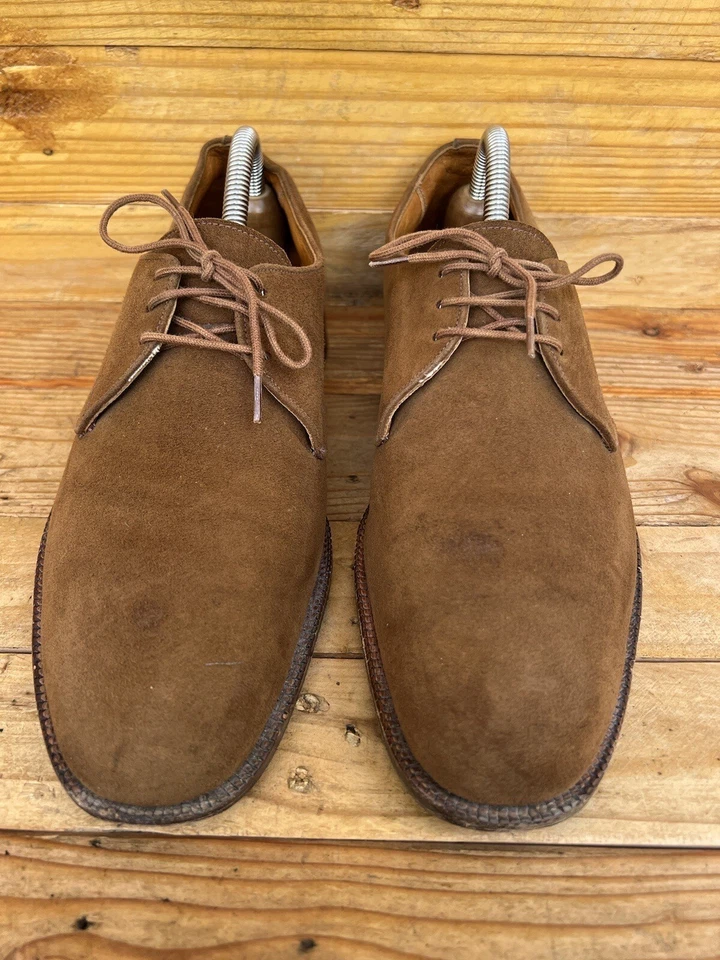 VTG Crockett & Jones Brown Suede Derby Dress Shoes Size UK 7 E / US 8 - Image 2 of 4