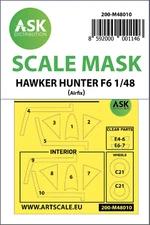 Artscale 1/48 Hawker Hunter F.6 double-sided painting mask for Airfix M48010