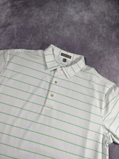 Peter Millar Shirt Mens XL Summer Comfort Polo White Striped
