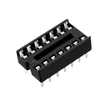 40pcs 7.6mm Row Pitch 2 Row 14 Flat Pins Soldering DIP IC Chip Socket Adaptor
