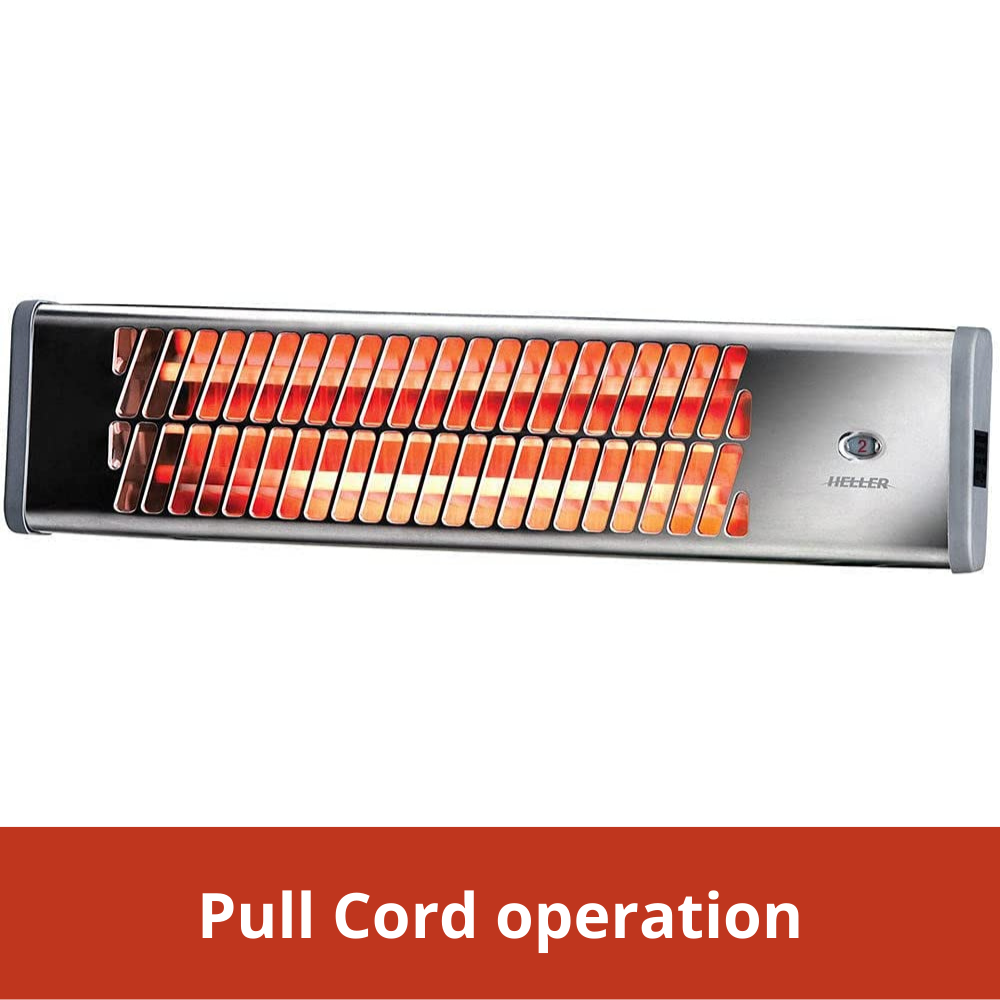 Heller Electric Radiant Strip Patio Heater Panel Halogen Outdoor eBay