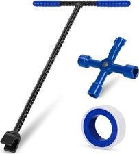 17-Inch Professional Water Meter Key with Steel T-Handle for Easy Valve Control