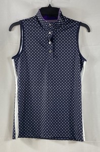 Lohla Sport Women's Polka Dot Sleeveless Golf Tennis Top Navy Blue NWT Sz S