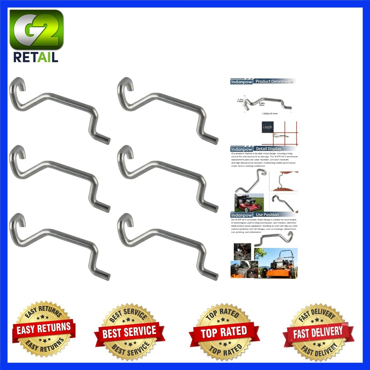 14-079-26-S Auto Choke Linkage For Kohler XT675 XT149 Engine (6pcs)