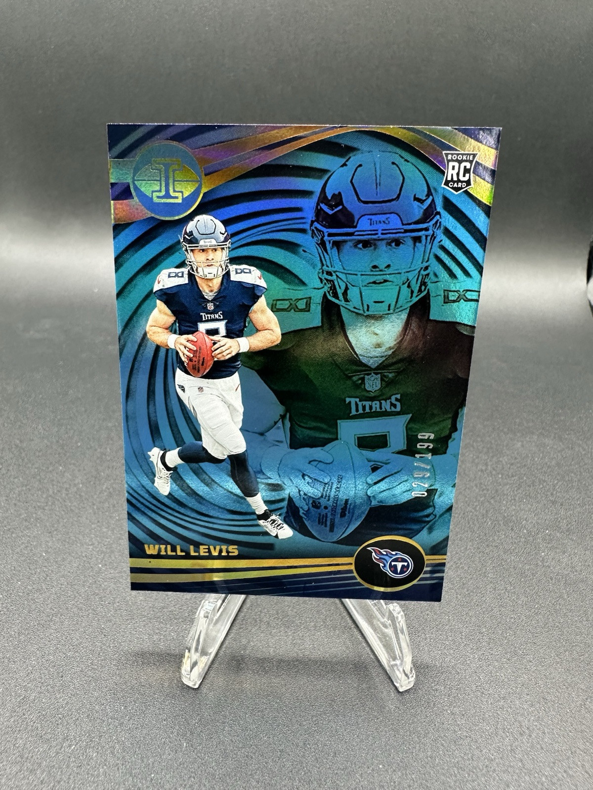 WILL LEVIS 2023 PANINI ILLUSIONS LIGHT BLUE #95 SP RC ROOKIE TITANS #/199