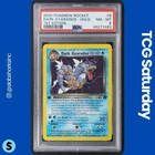 2000 POKEMON TEAM ROCKET FIRST EDITION #8/82 DARK GYARADOS HOLO RARE PSA 8