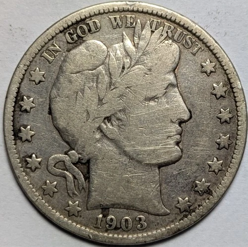 1903 s barber half dollar 50c - free shipping