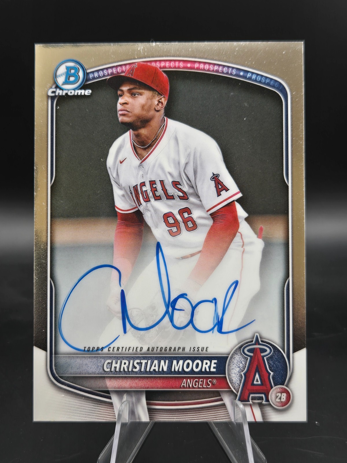 2025 Bowman - Chrome Prospect Autographs Christian Moore #CPA-CMO (AU, RC)