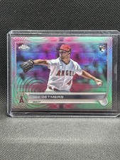 2022 Topps Chrome Sonic - Reid Detmers #79 Aqua & Pink Sonic Pulse Refractor...
