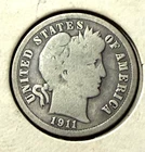 1911 Barber Dime • Circulated Silver Classic U.S. Coin