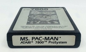 Vintage 1987 Namco Ms. Pac-Man Atari 7800 Video Game Cartridge Cart