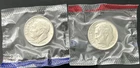 1961 P&D Roosevelt Dime in Mint Set Cello - 90% Silver