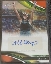 2025 Topps Chrome Tennis MADISON KEYS Auto #’d /25 True Orange Refractor #CA-MKS