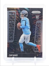 CAM WARD 2025 PANINI PRIZM FIREWORKS ROOKIE FOOTBALL TITANS A RC Q5454
