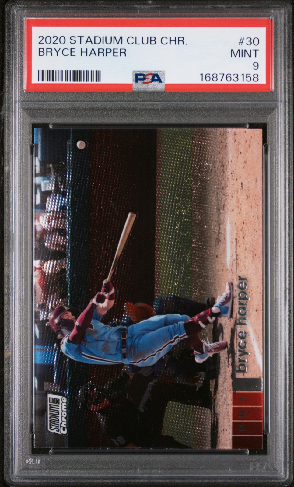 2020 TOPPS STADIUM CLUB CHROME #30 BRYCE HARPER PSA 9