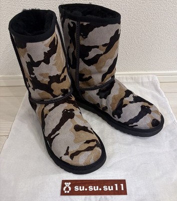 UGG W Rowland Camo  Brown  Calf Hair Studded Women Size US 7 Used