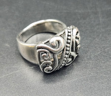 Vintage 925 Sterling Silver Swirl Design Ring Size 7.5-8