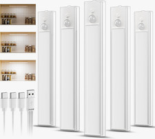 5 Pack Rechargeable under Cupboard Kitchen Lights, Dimmable Cabinet Light Type