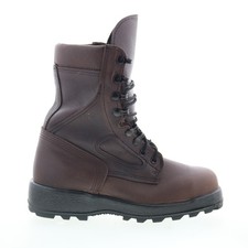 McRae Packed Navy Steel Toe Made In USA 8052 Mens Brown Wide Tactical Boots 7