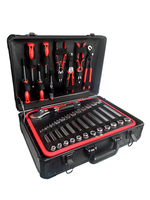 Powerhand 119-Teiliges 1/4'' & 1/2'' Werkzeugset Mit Koffer