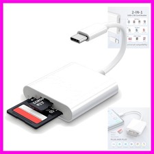 USB C SD Card Reader for iPhone 15 16/iPad/MacBook/Mac,Type C Memory Trail Ca...