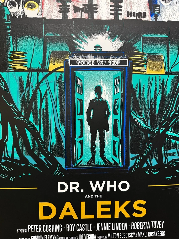 Tim Doyle - Dr. Who & the Daleks Limited Movie Poster Art Print Mondo BNG Signed - Image 3 of 4