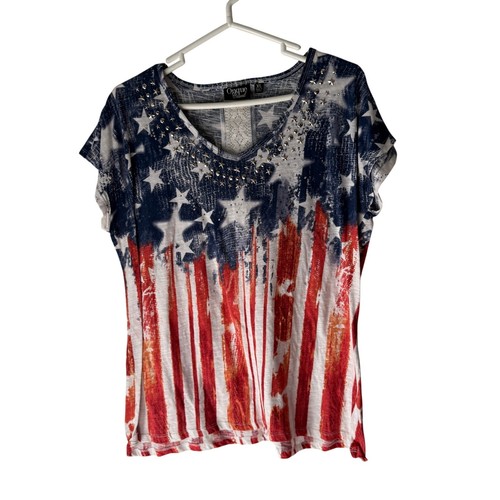 Sweatshirt Victoria's Secret PINK - Motif Patriotique étoiles Drapeau - Neuf Avec étiquettes - Taille Spéciale