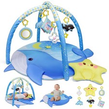 31x31inch Baby Play Mat, Activity Baby Play Gym with Arch, Playmats  Floor G...